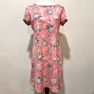 Ronni Nicole pink, black and white floral dress. Size M